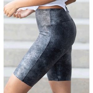 Spanx Matte Snakeskin biker shorts